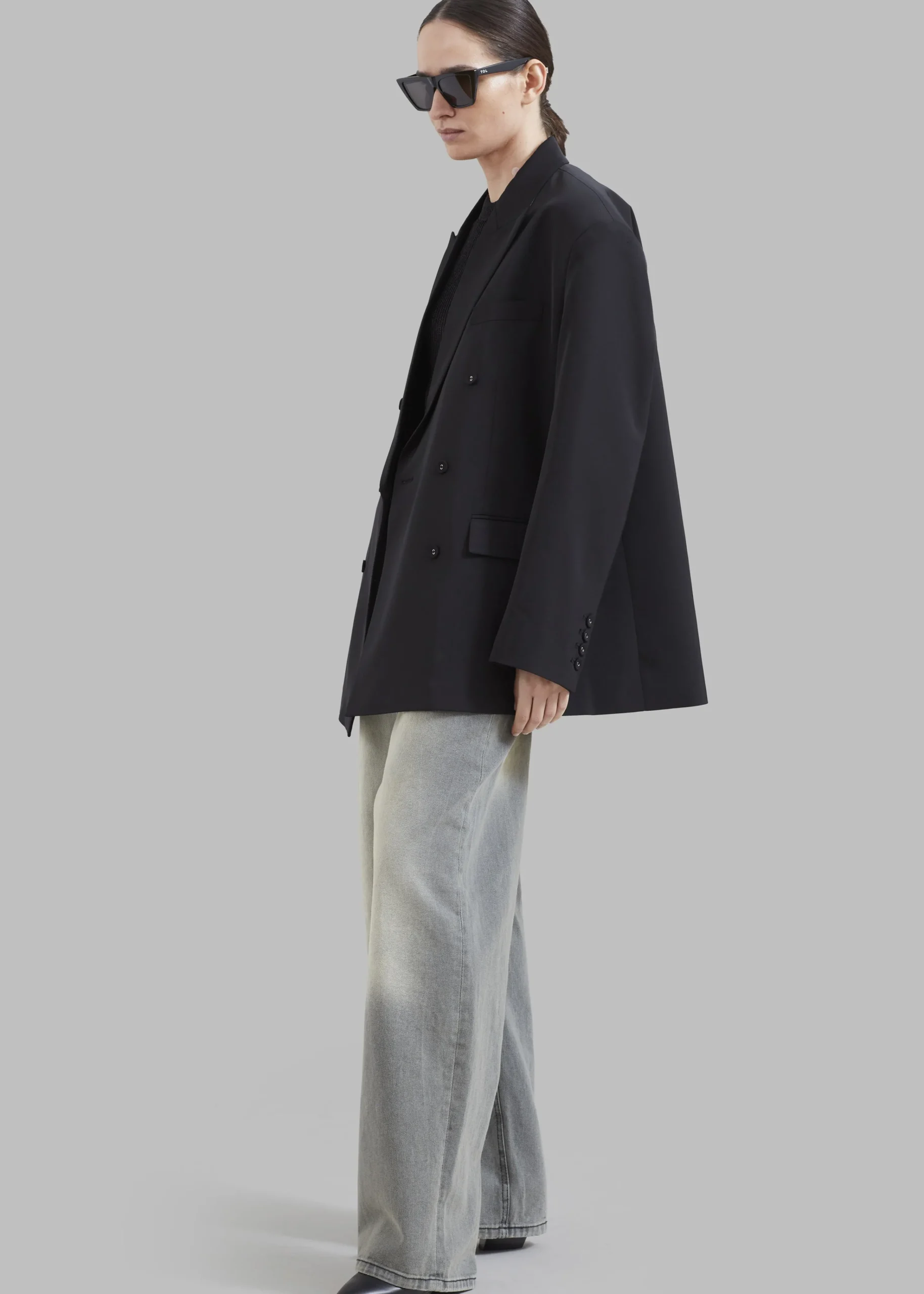 The Frankie Shop Demi Blazer Black New