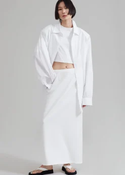 The Frankie Shop Demi Pencil Skirt White