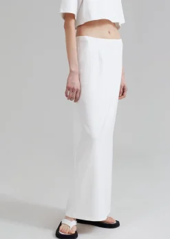 The Frankie Shop Demi Pencil Skirt White