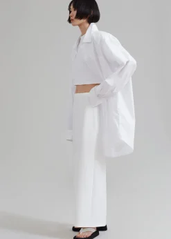 The Frankie Shop Demi Pencil Skirt White