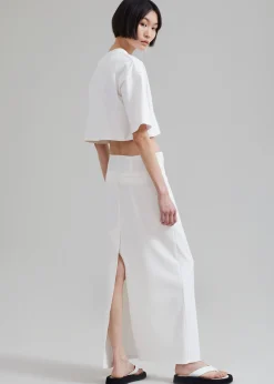 The Frankie Shop Demi Pencil Skirt White
