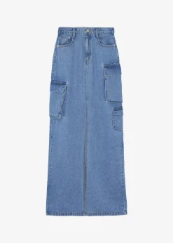 The Frankie Shop Denver Cargo Skirt Medium Wash Hot