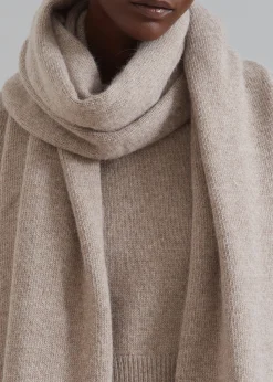 The Frankie Shop Dori Sweater & Scarf Set Taupe New