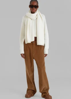 The Frankie Shop Dori Sweater & Scarf Set Cream Outlet