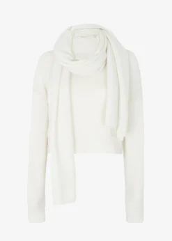 The Frankie Shop Dori Sweater & Scarf Set Cream Outlet