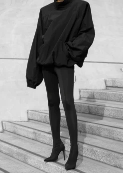 The Frankie Shop Doyle Mockneck Anorak Black New