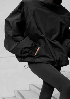 The Frankie Shop Doyle Mockneck Anorak Black New