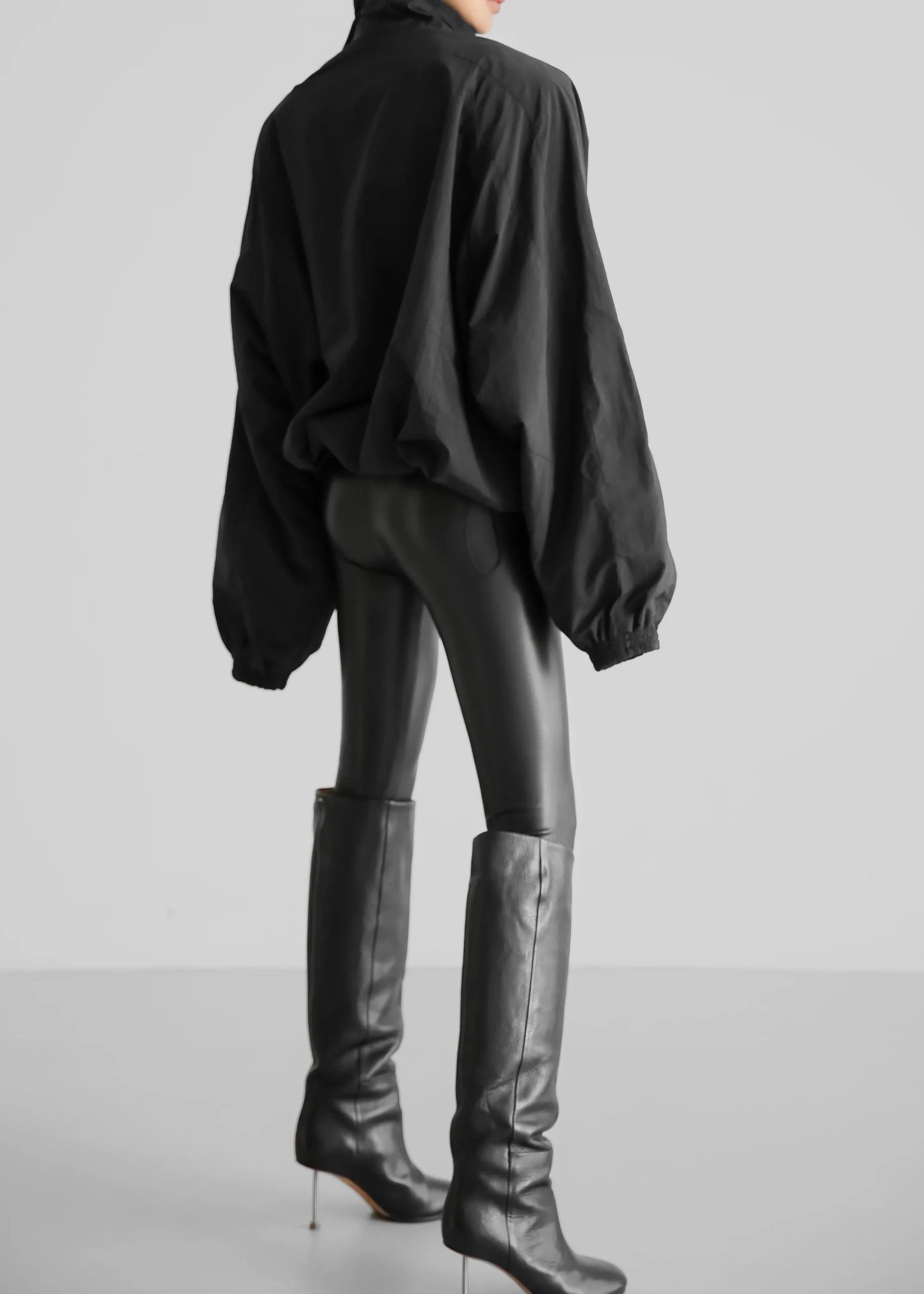 The Frankie Shop Doyle Mockneck Anorak Black New