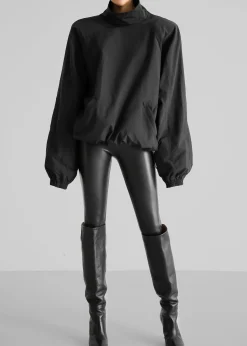 The Frankie Shop Doyle Mockneck Anorak Black New