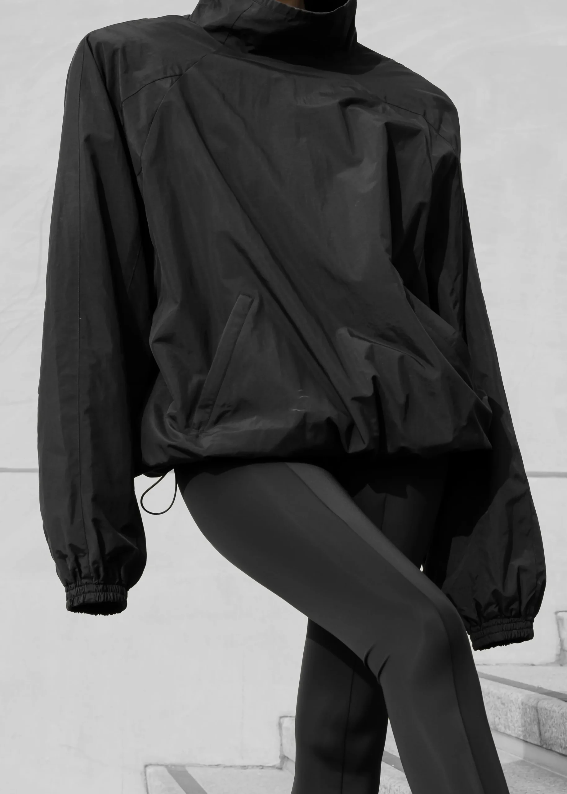 The Frankie Shop Doyle Mockneck Anorak Black New