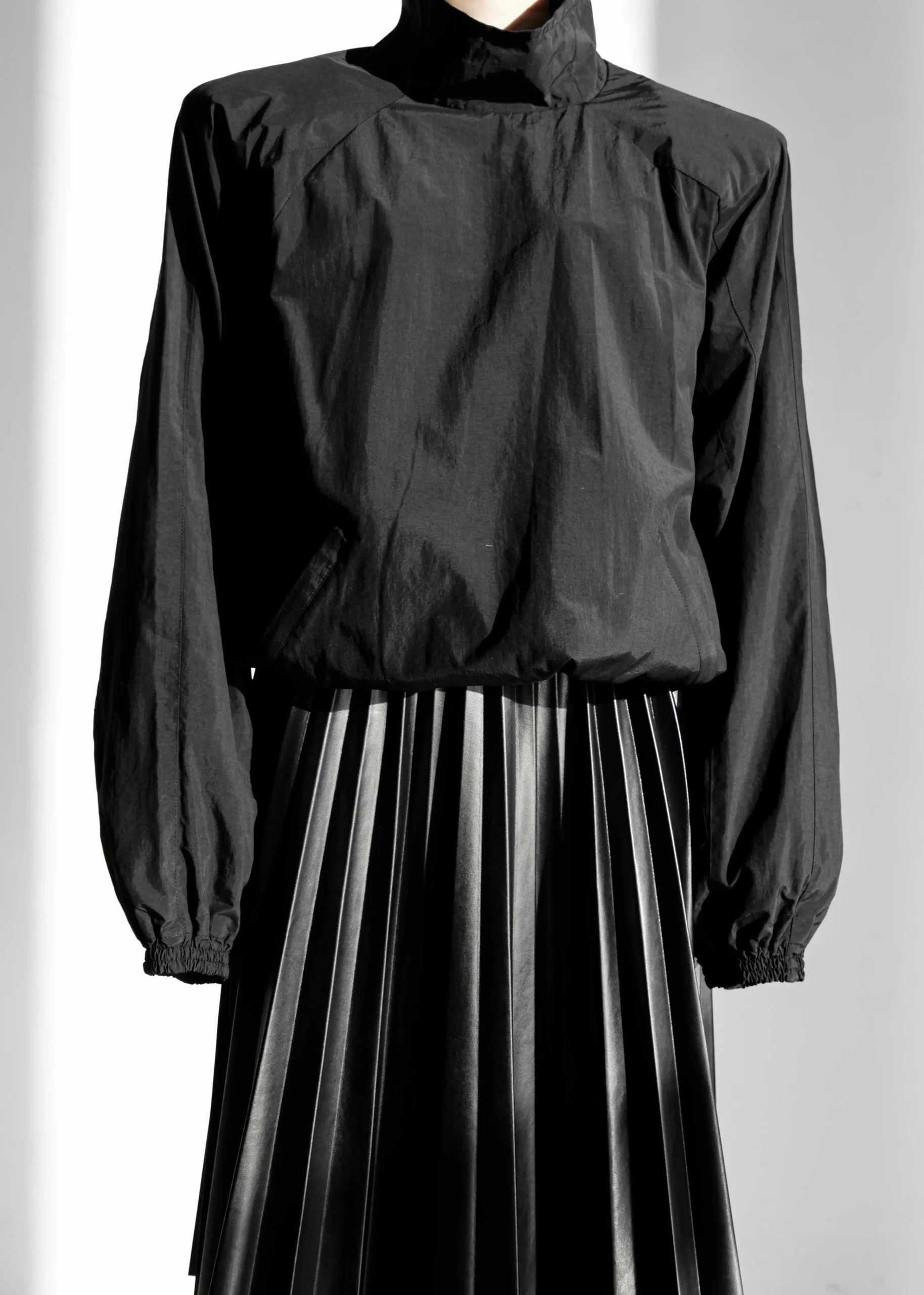 The Frankie Shop Doyle Mockneck Anorak Black New