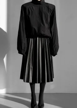The Frankie Shop Doyle Mockneck Anorak Black New