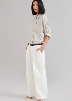 The Frankie Shop Drew Denim Pants White Discount