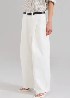 The Frankie Shop Drew Denim Pants White Discount