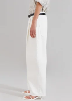 The Frankie Shop Drew Denim Pants White Discount