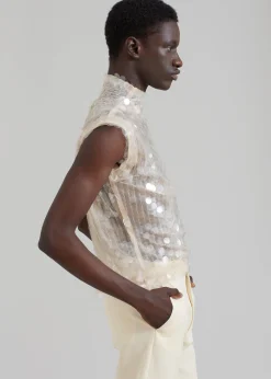 The Frankie Shop Egonlab Sequins Top Sequin Transparent Discount