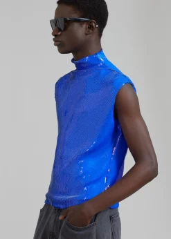 The Frankie Shop Egonlab Wonderland Sequins Top Blue Sequins Online