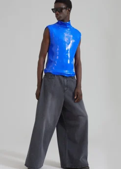The Frankie Shop Egonlab Wonderland Sequins Top Blue Sequins Online