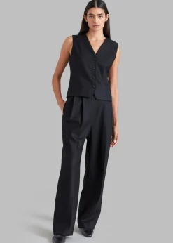 The Frankie Shop Eleanor Wool Vest Black Online