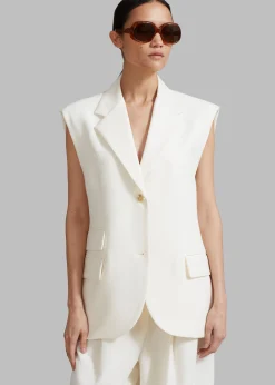 The Frankie Shop Eloise Vest Cream Discount