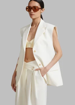 The Frankie Shop Eloise Vest Cream Discount