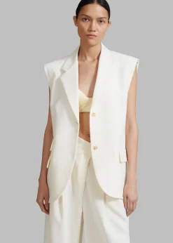 The Frankie Shop Eloise Vest Cream Discount