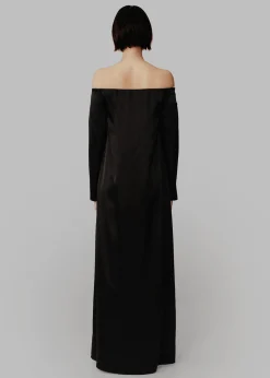 The Frankie Shop Esse Studios Off Shoulder Column Dress Black Clearance