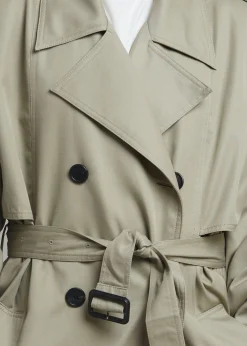 The Frankie Shop Eugene Trench Coat Pale Khaki Best