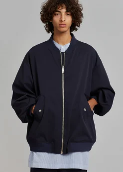The Frankie Shop Evans Bomber Navy Discount