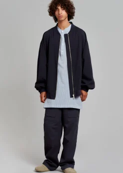 The Frankie Shop Evans Bomber Navy Discount