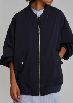 The Frankie Shop Evans Bomber Navy Discount
