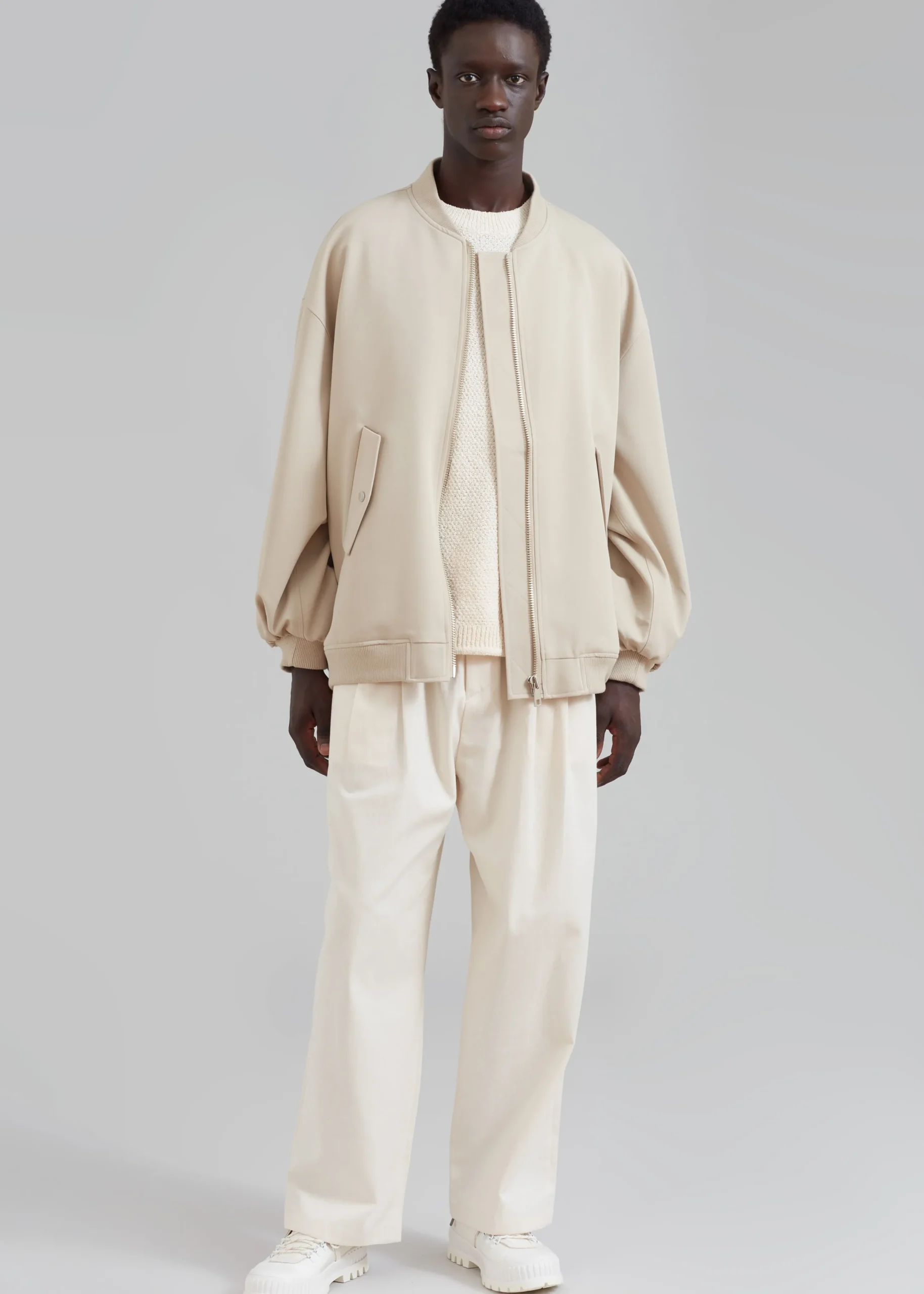 The Frankie Shop Evans Bomber Natural New