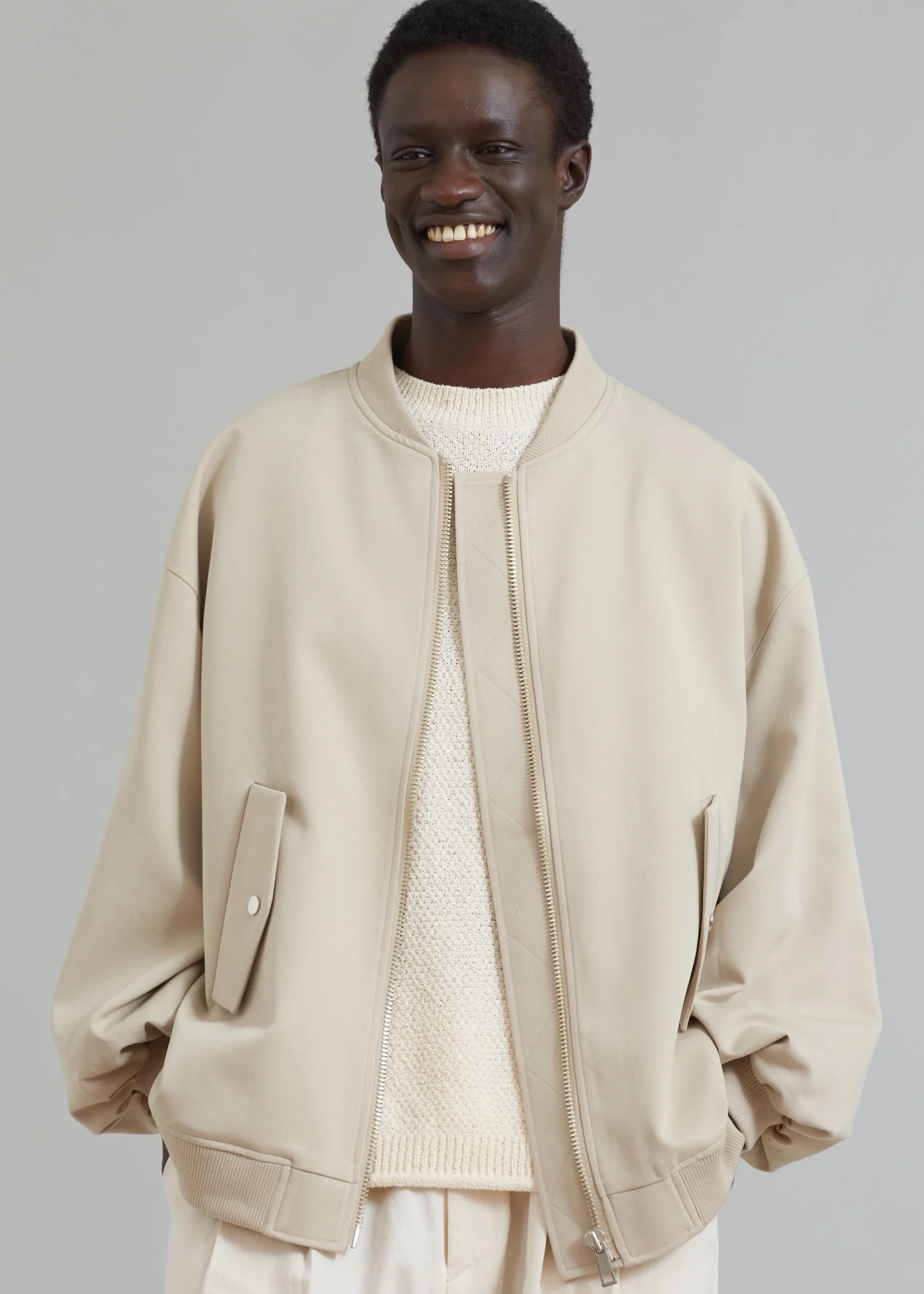 The Frankie Shop Evans Bomber Natural New