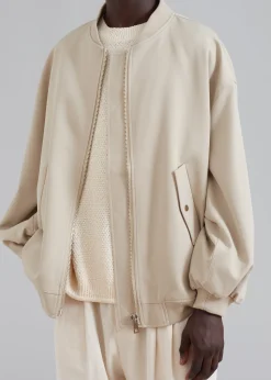 The Frankie Shop Evans Bomber Natural New