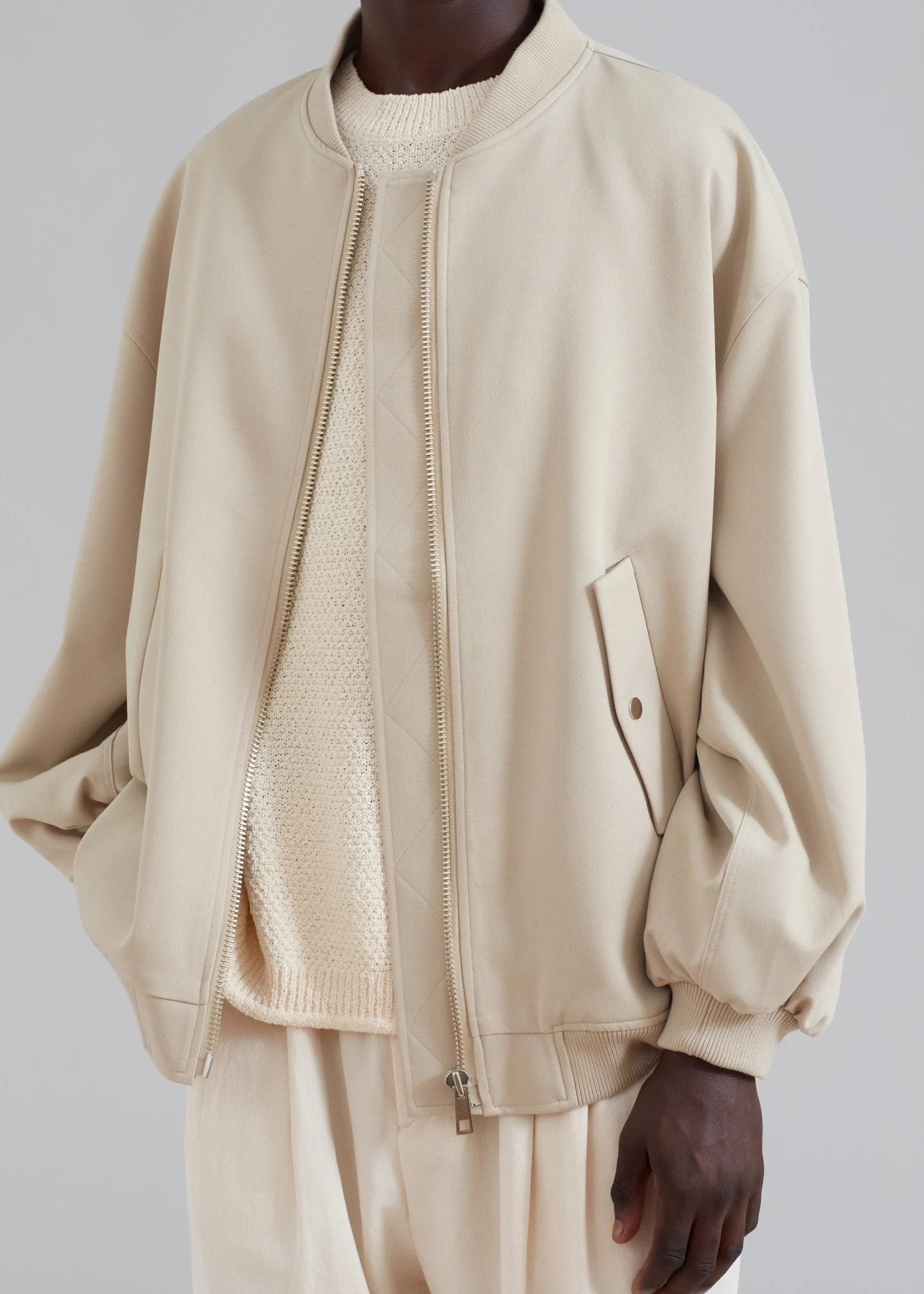 The Frankie Shop Evans Bomber Natural New