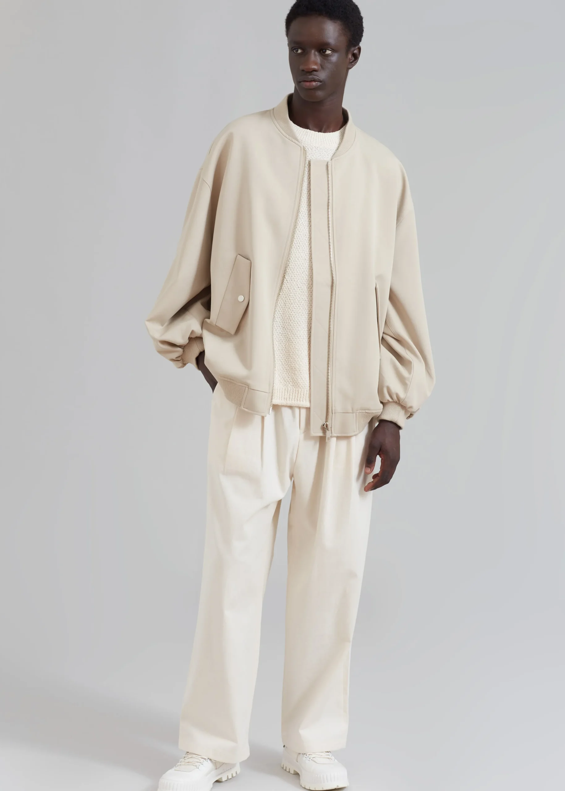 The Frankie Shop Evans Bomber Natural New