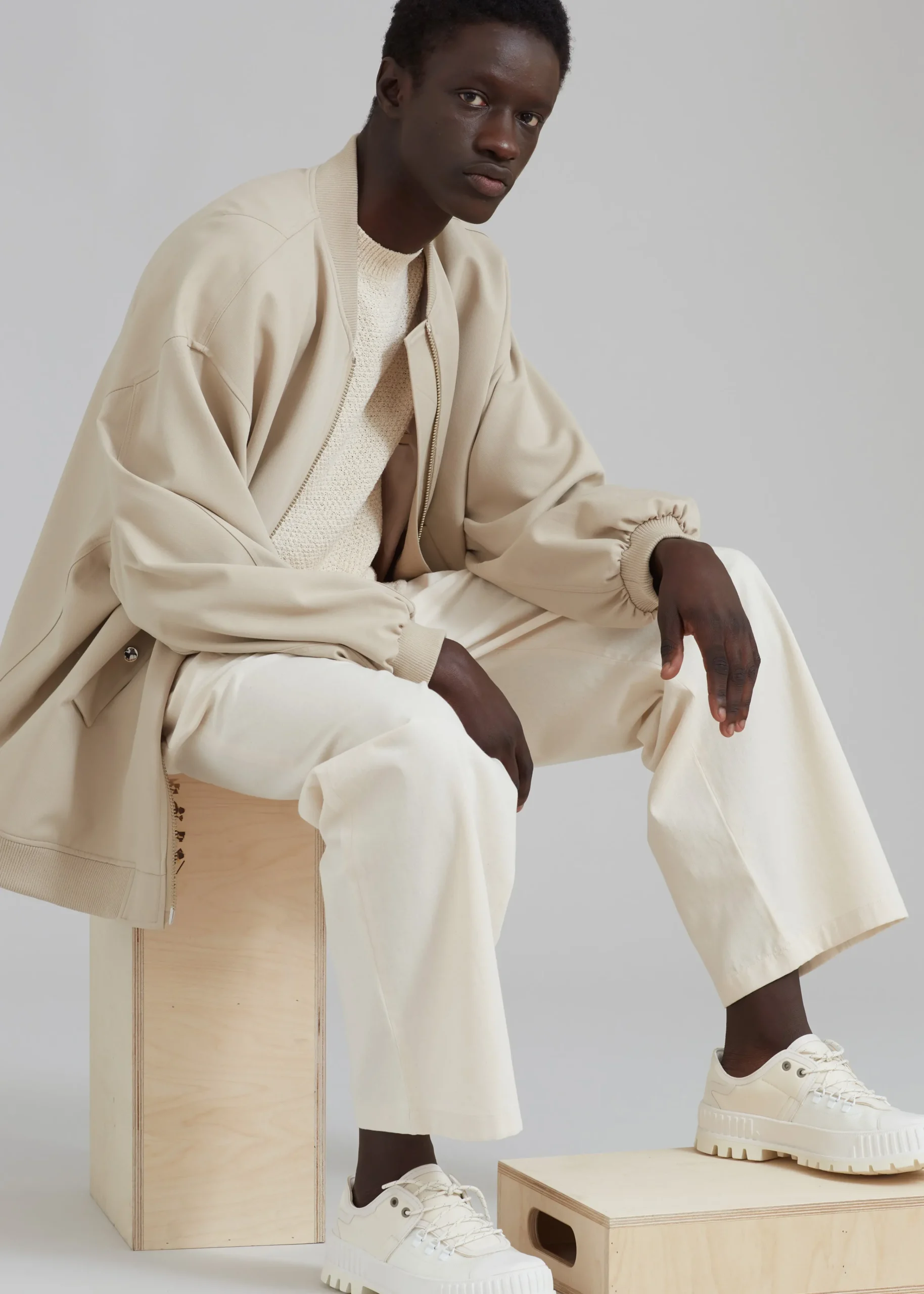 The Frankie Shop Evans Bomber Natural New