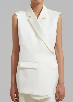 The Frankie Shop Everly Satin Vest Cream Online