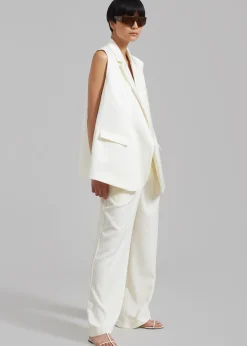 The Frankie Shop Everly Satin Vest Cream Online
