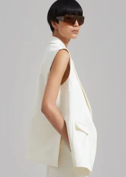 The Frankie Shop Everly Satin Vest Cream Online