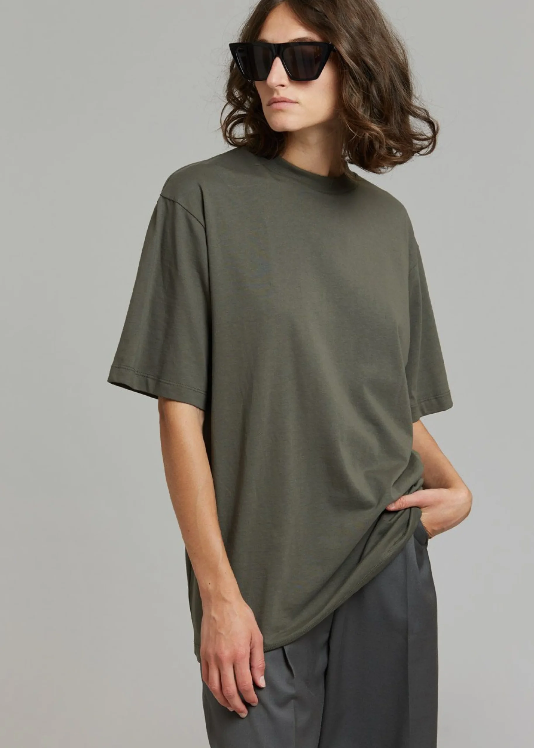 The Frankie Shop Evora Tee Olive Clearance