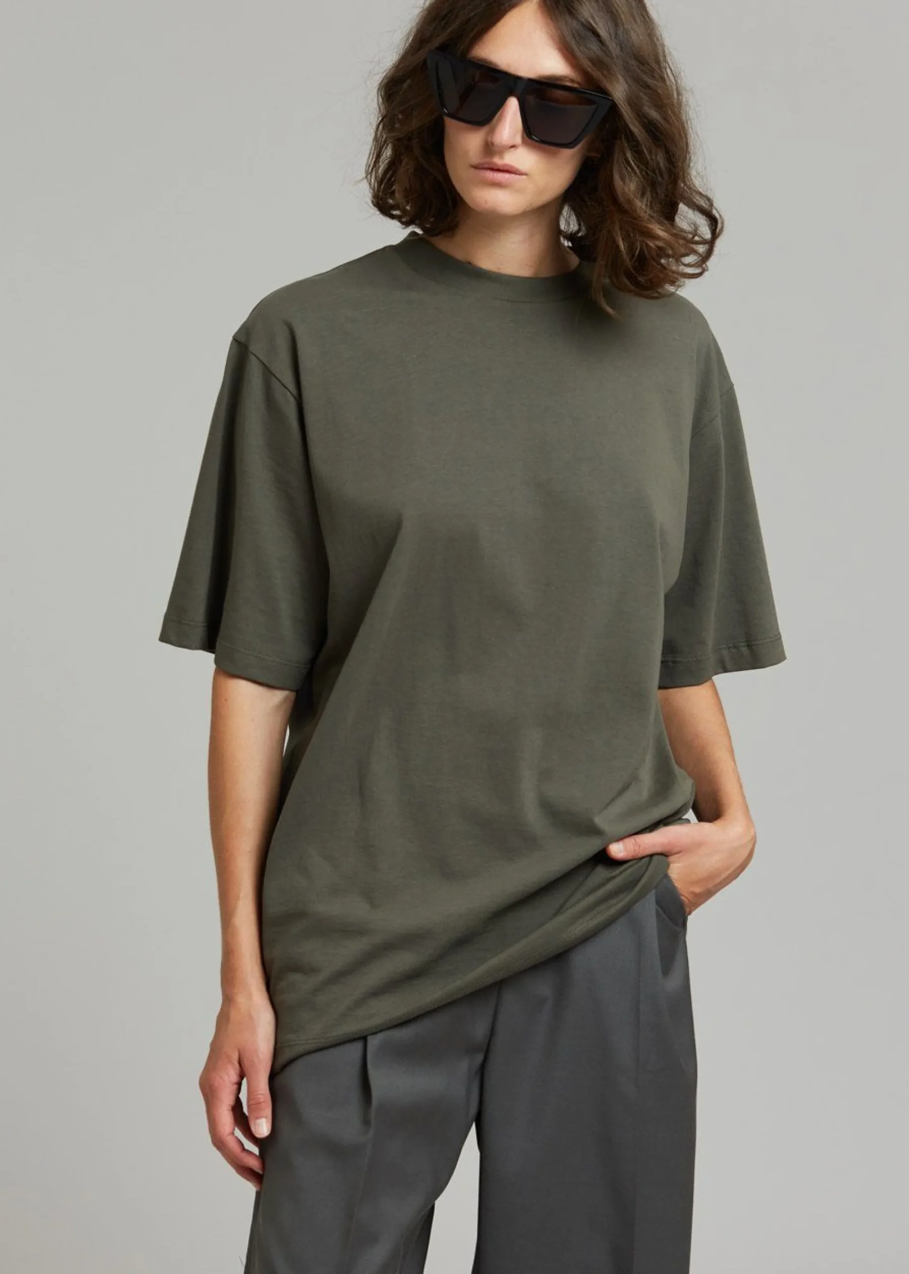 The Frankie Shop Evora Tee Olive Clearance