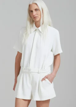 The Frankie Shop Faith Romper White Best