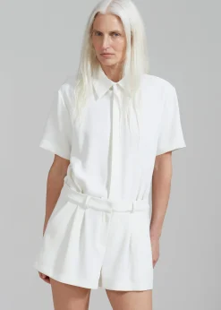 The Frankie Shop Faith Romper White Best