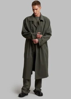 The Frankie Shop Fane Trench Olive Online