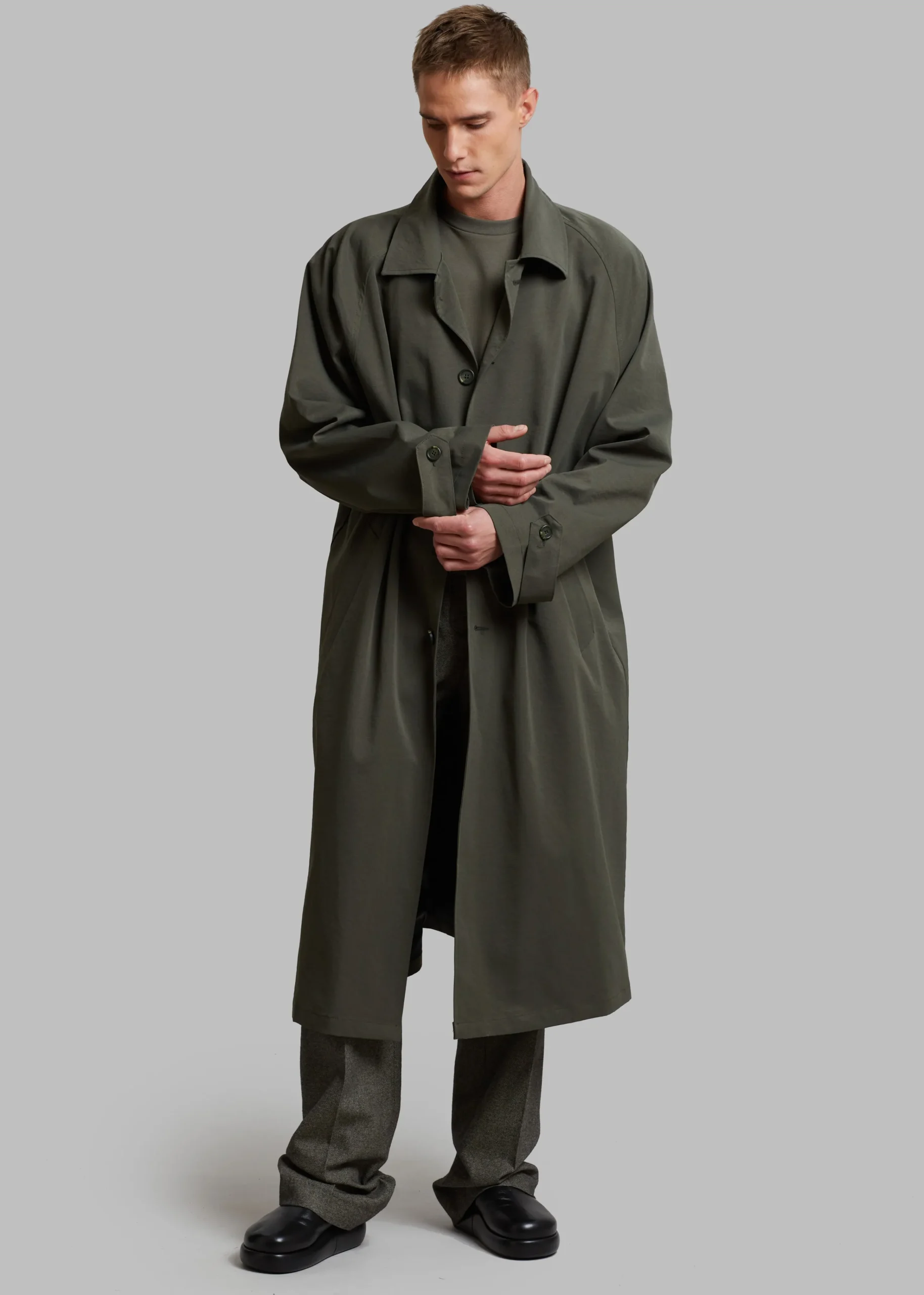 The Frankie Shop Fane Trench Olive Online