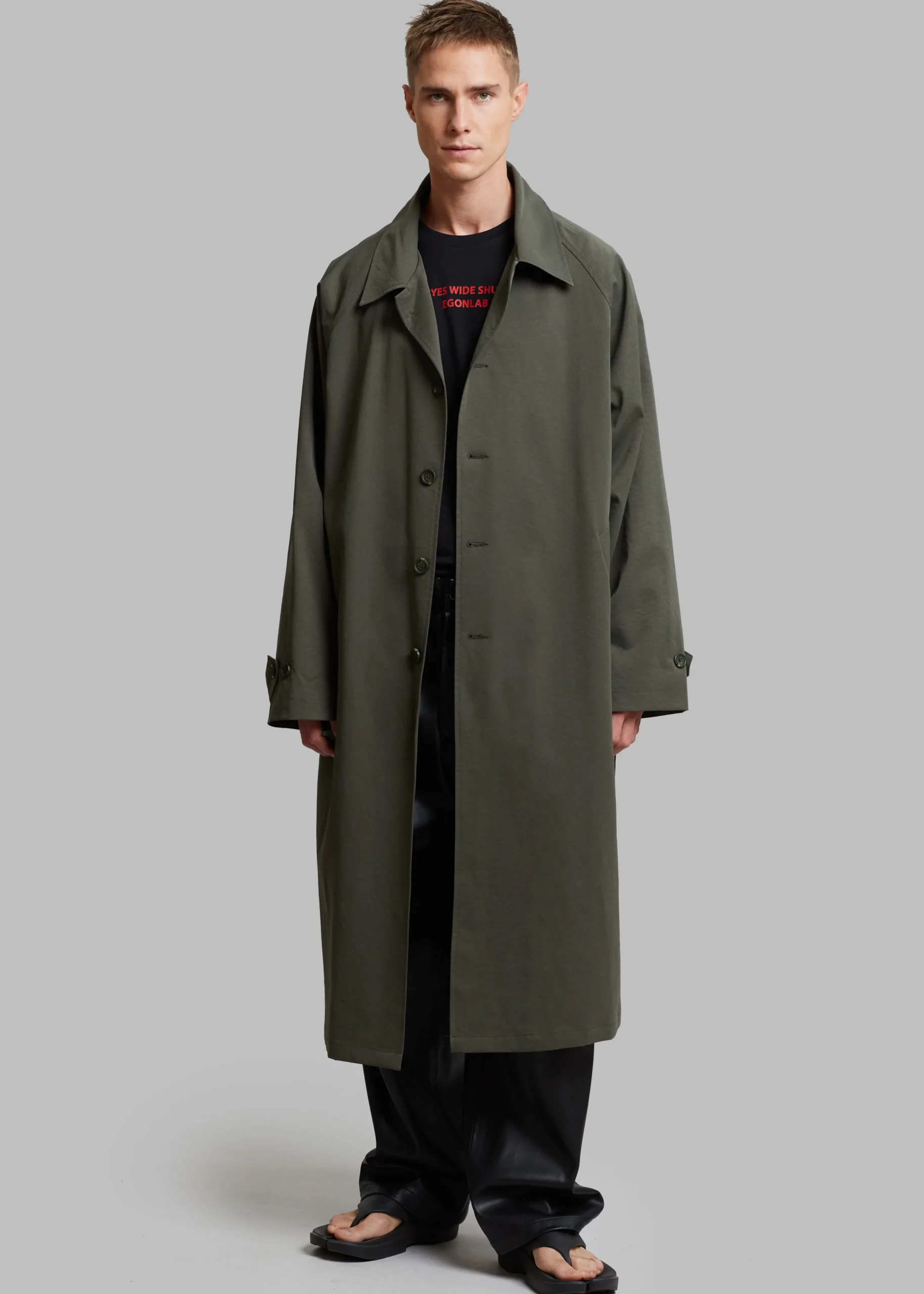 The Frankie Shop Fane Trench Olive Online