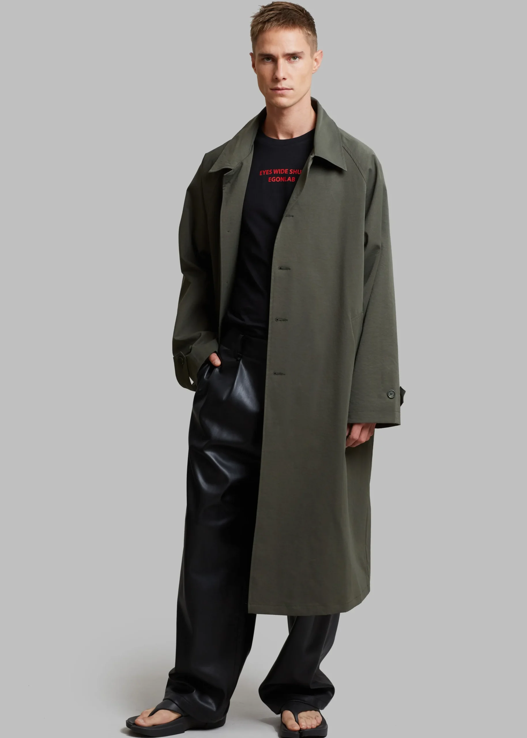 The Frankie Shop Fane Trench Olive Online