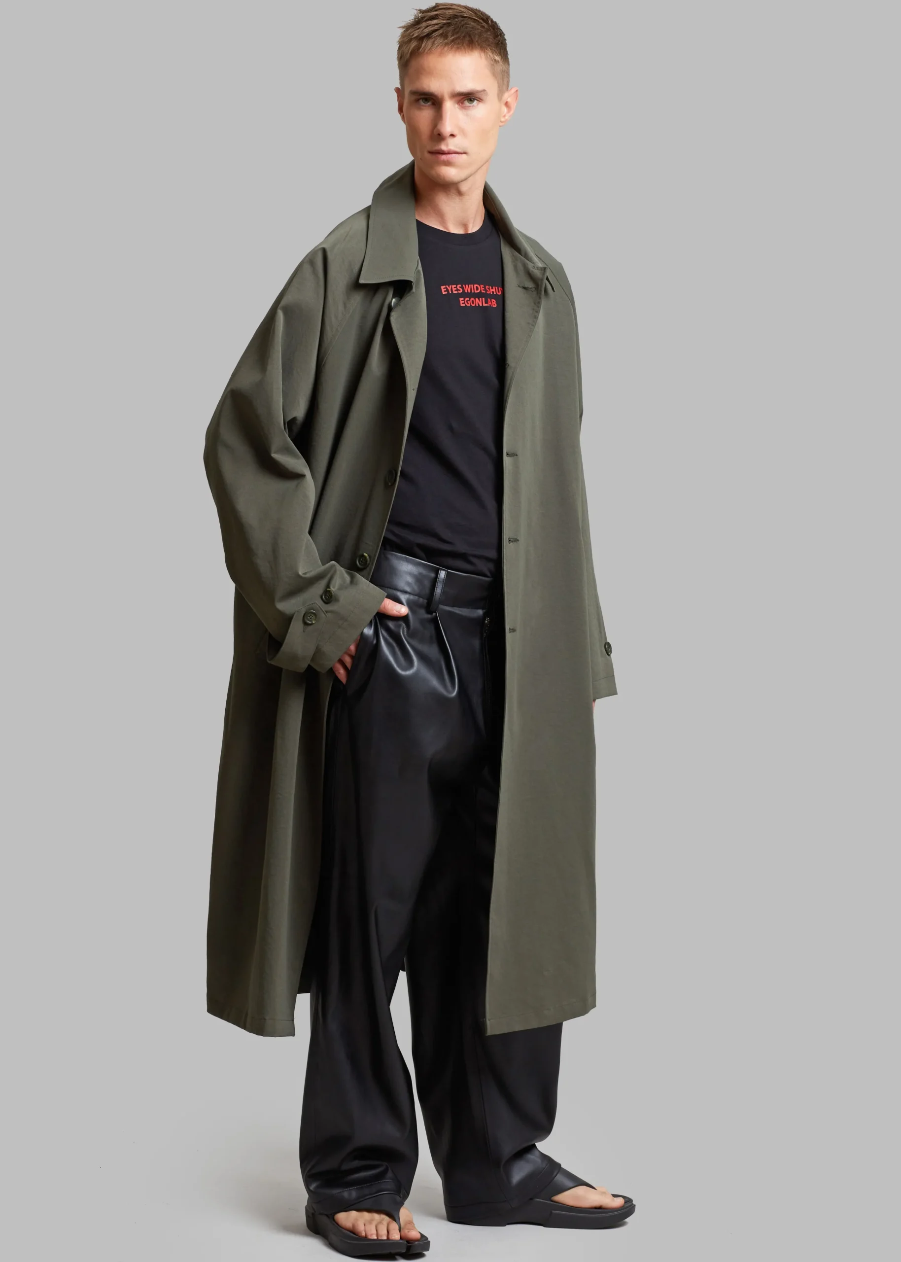 The Frankie Shop Fane Trench Olive Online