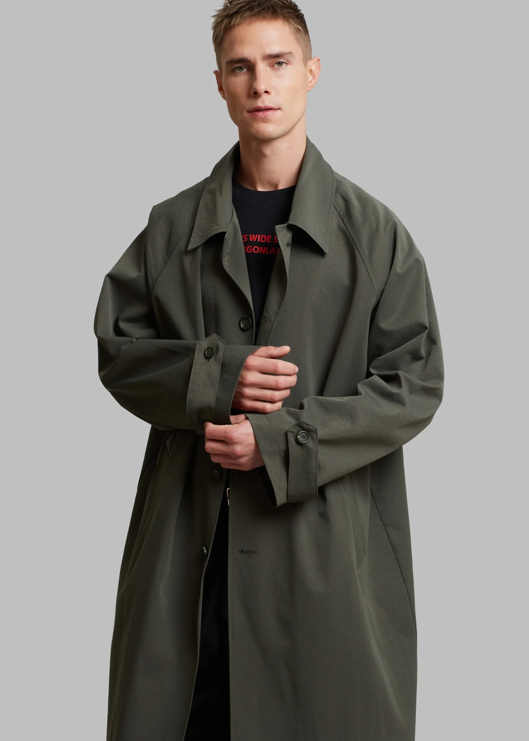 The Frankie Shop Fane Trench Olive Online